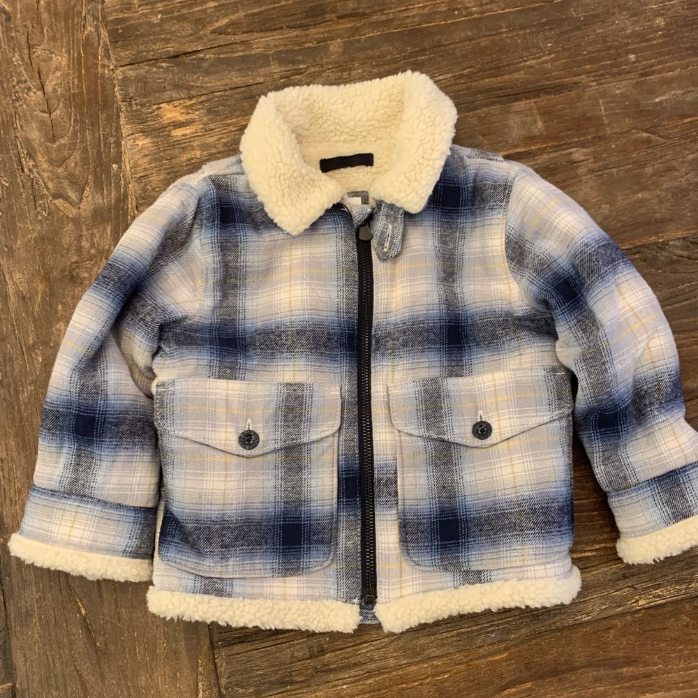 Gap Plaid and Sherpa  jacket.